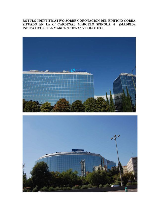 ROTULO EN AZOTEA DE EDIFICIO COBRA EN MADRID