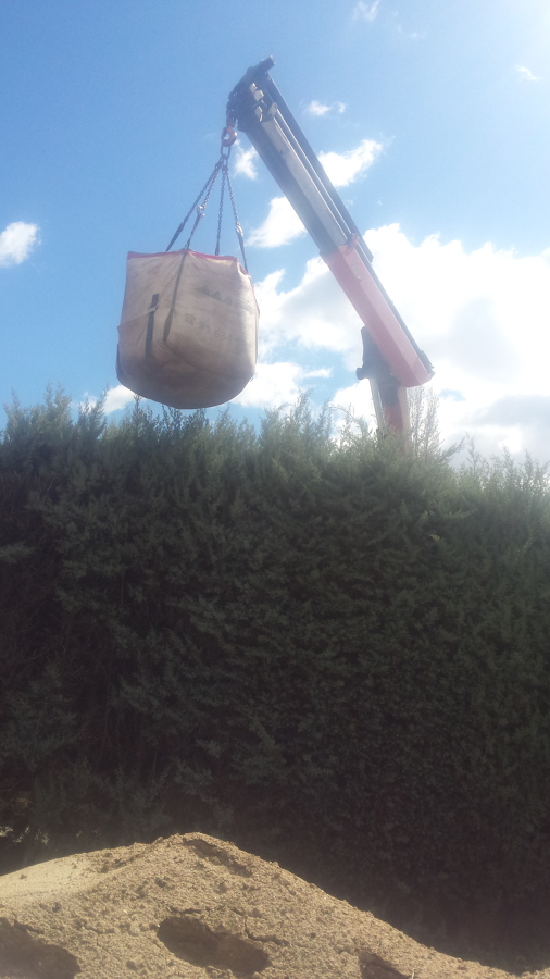 Sacas de tierra vegetal