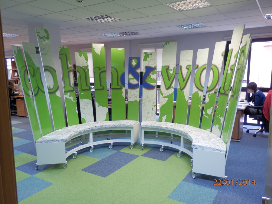 Sala de espera en oficinas Cohn Wolfe