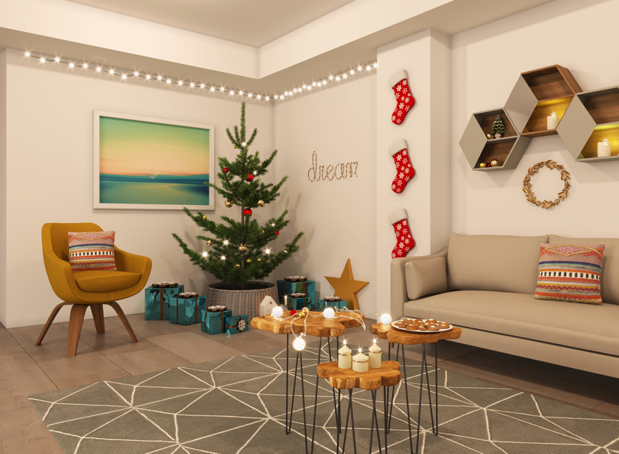 Sala de estar de navidad