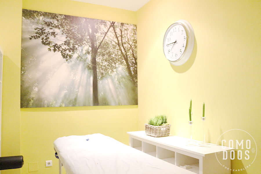 Sala de masaje verde