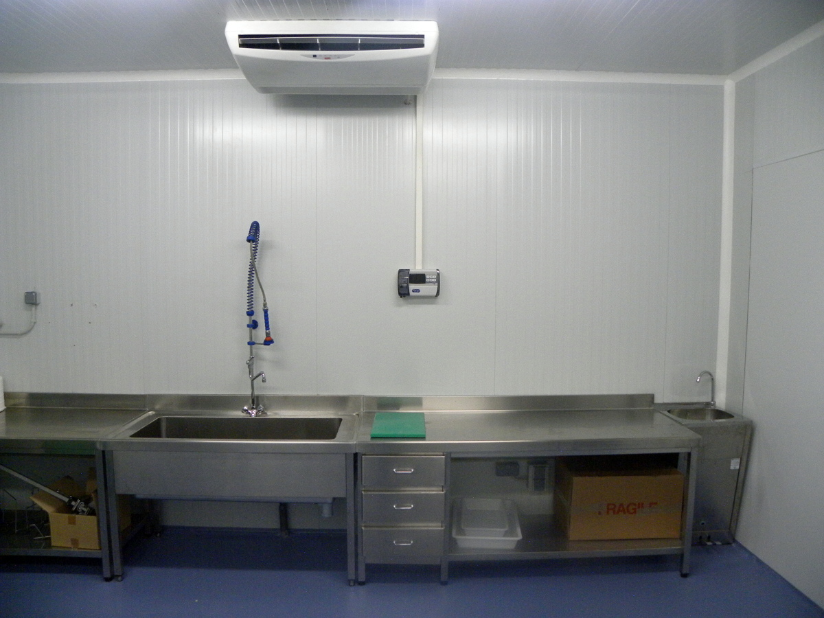 Sala de preparaciones climatizada.