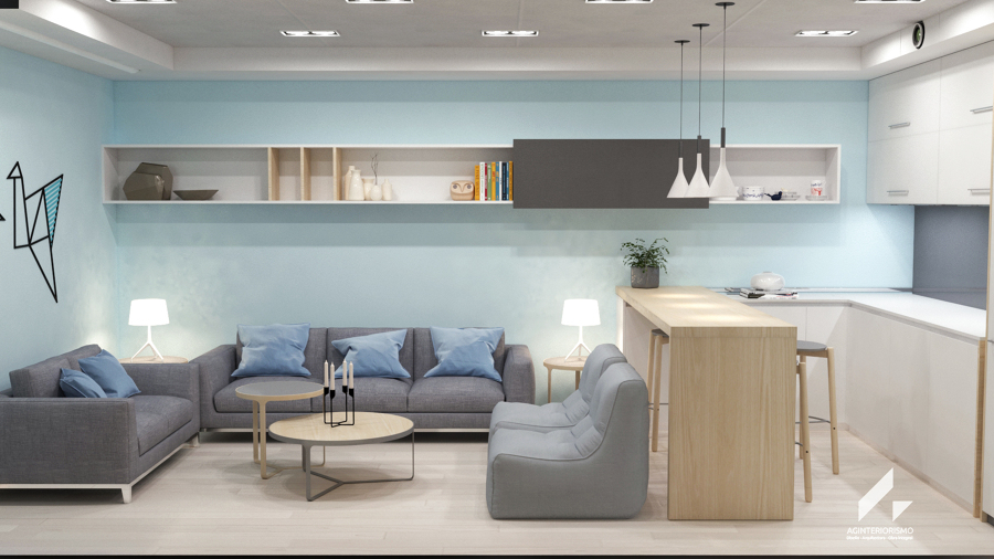 Sala multifuncional en sótano de vivienda