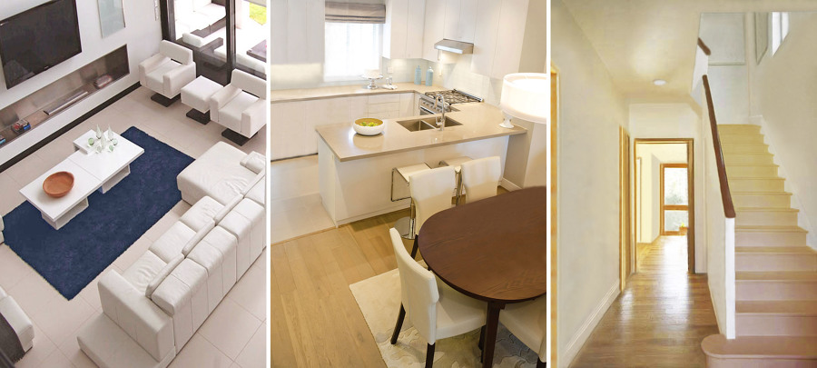 salón-cocina-escalera