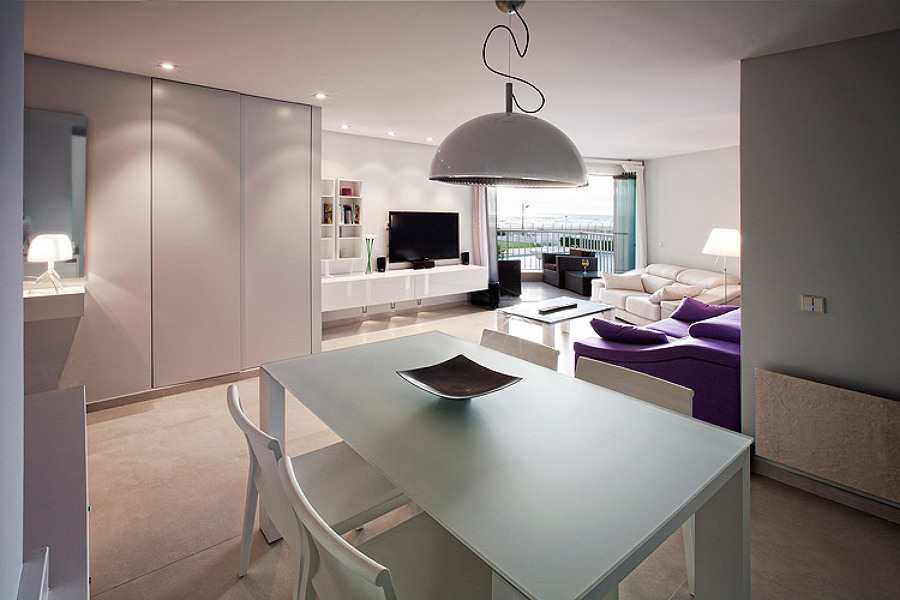 salón comedor blanco