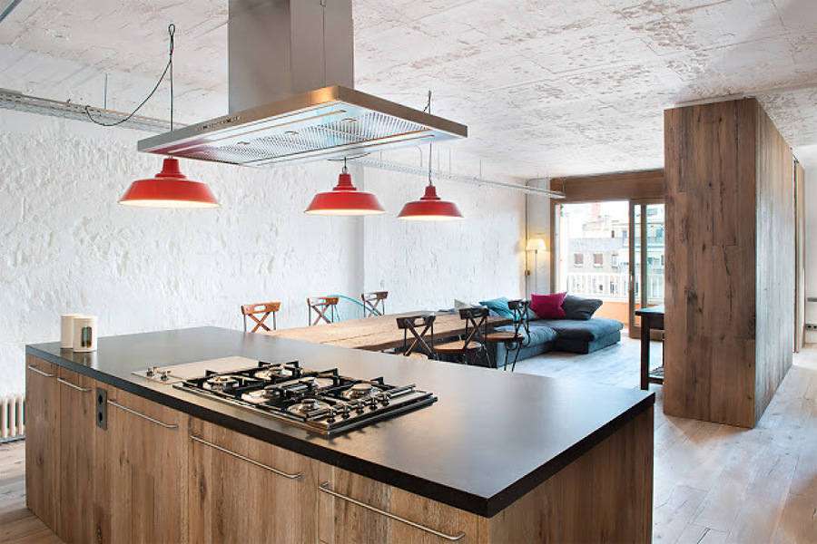 salón comedor cocina