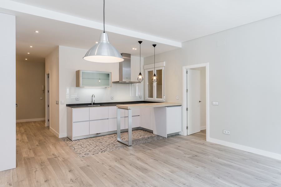 Salón - comedor cocina de estilo vintage