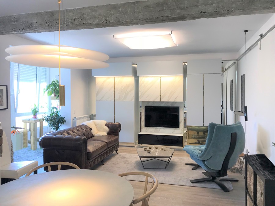 Salón comedor y mueble a medida