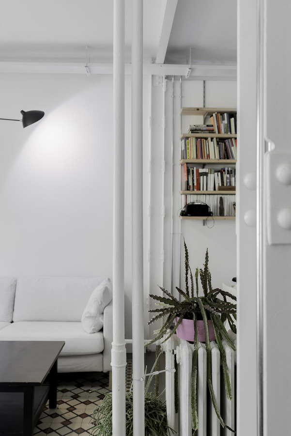 salón con instalaciones vistas