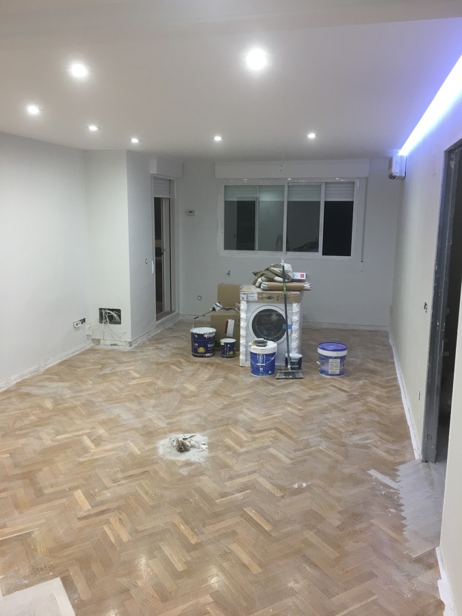 salon con luces de led