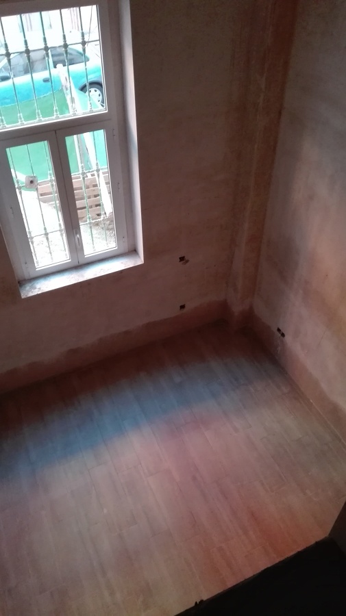 Salón durante la obra