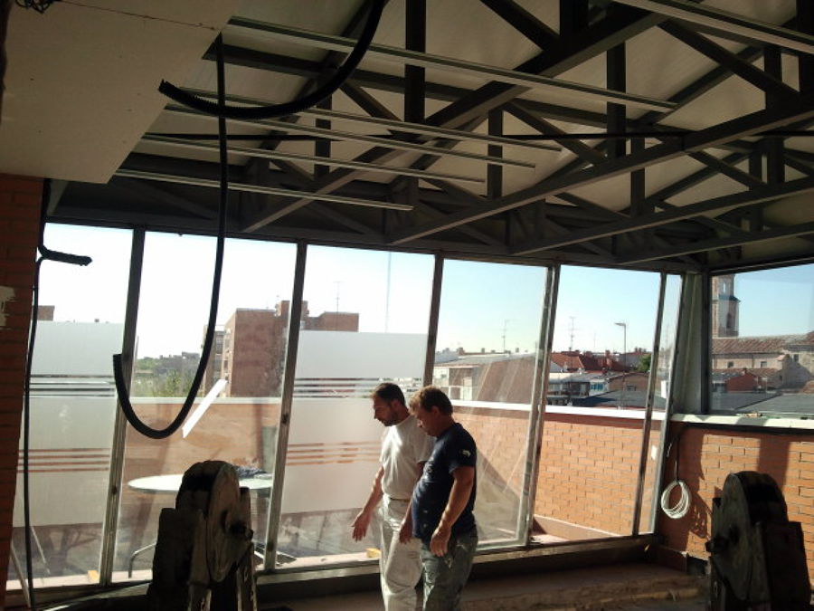 Salón durante la reforma