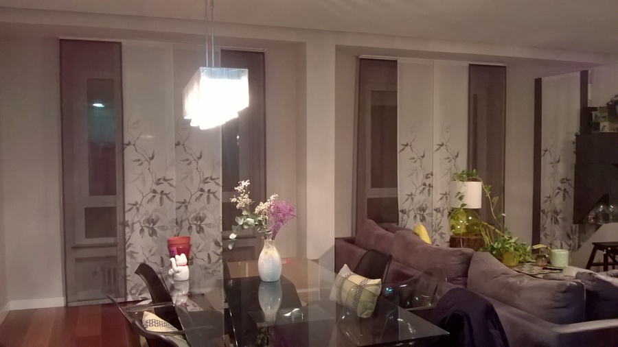 SALÓN: paneles japoneses y estor