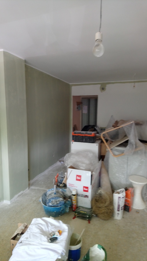 Salón primera capa de pintura