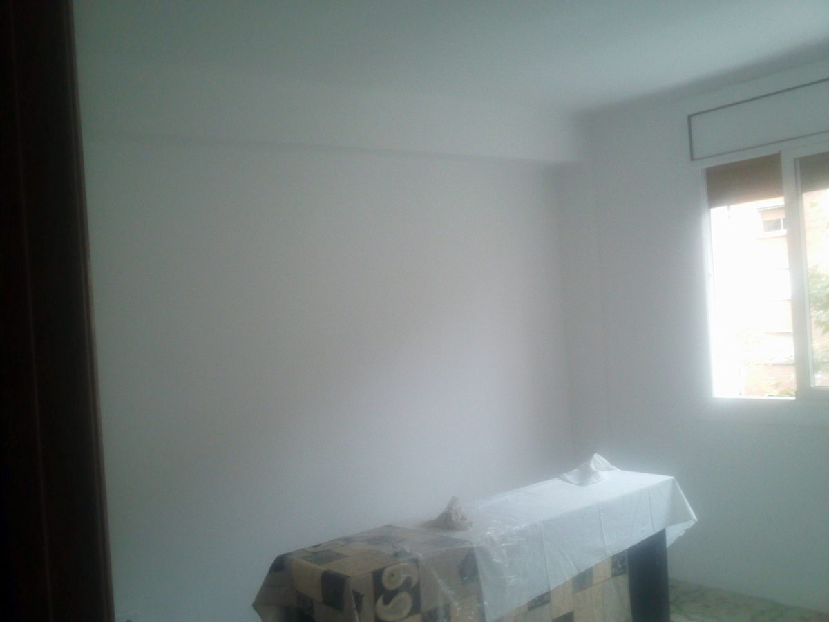 Salón principal sin gotelé y pintado