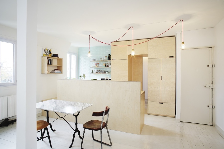 Salón sencillo y minimalista