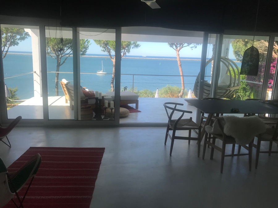 Salón - Terraza.MicroCemento blanco