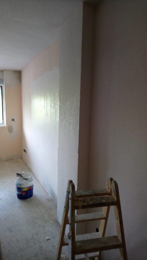 Salón una capa de plaste