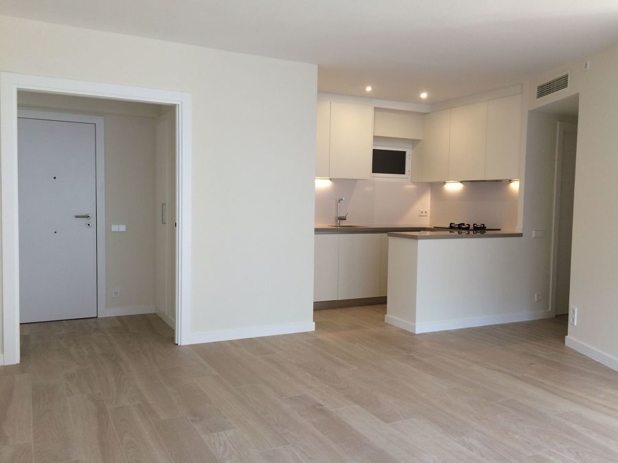 Salón y cocina americana.