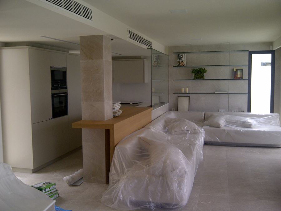 Salon y cocina casa b