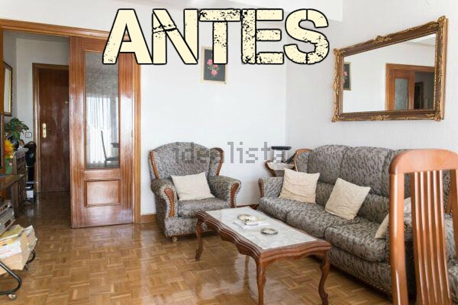 Salón y entrada antes