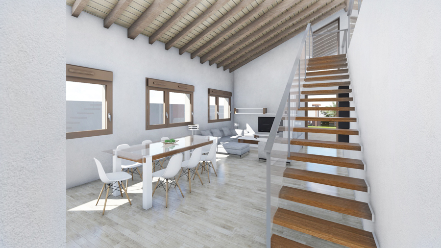 SALON Y ESCALERA VOLADA