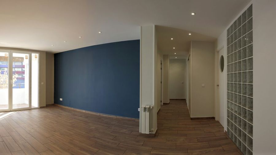 Salón y pasillo repartidor