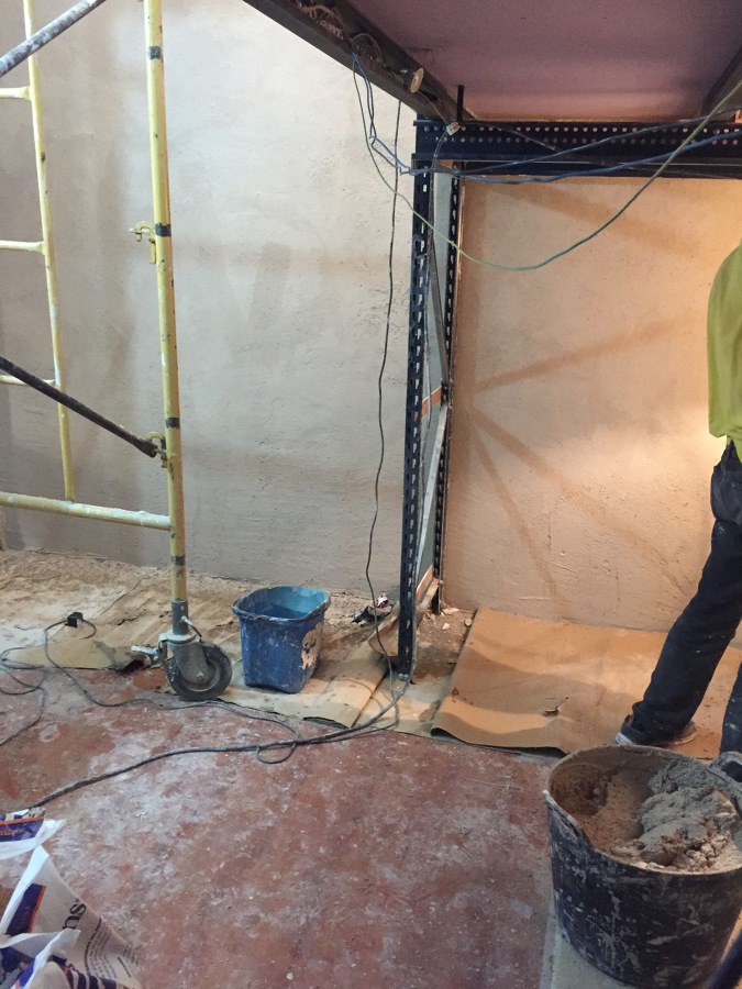 Saneado de pared en sotano