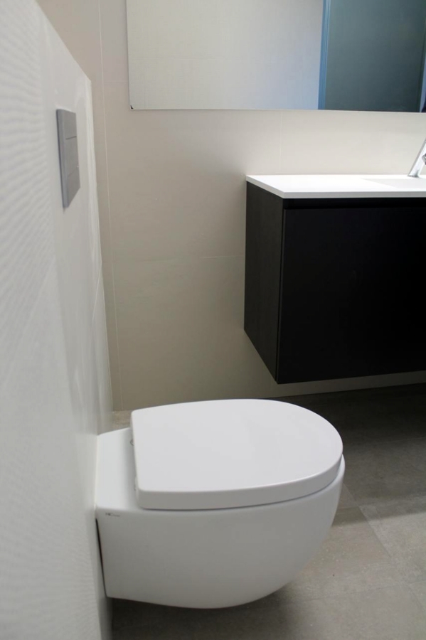 Sanitarios suspendidos