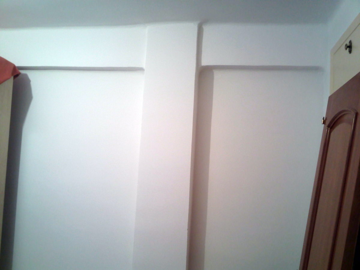 Se quito el gotelé y alisaron estas paredes
