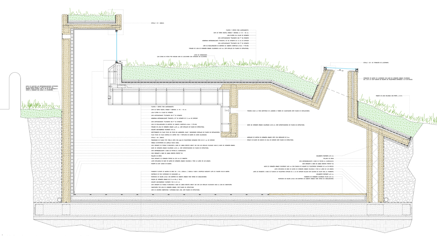 Sección constructiva del proyecto