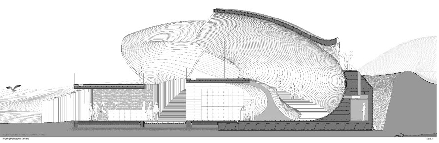 Sección por zona de información y miradores del camino
