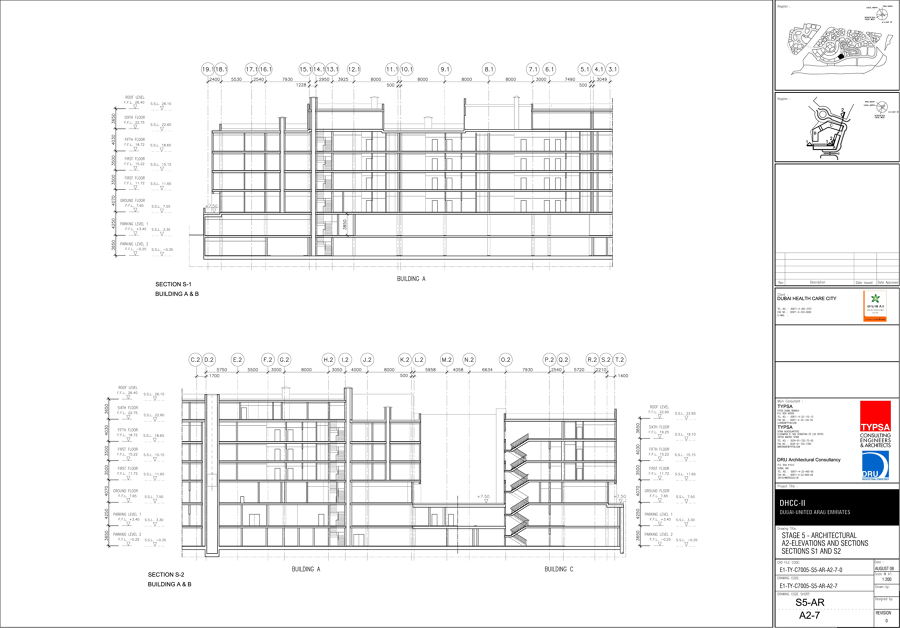 Secciones de edificación