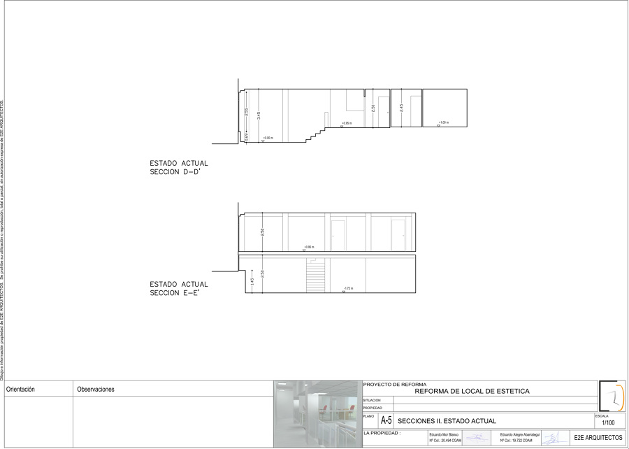 Secciones II. Estado actual