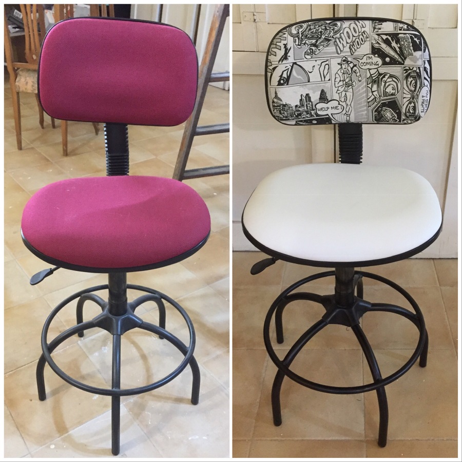 silla de oficina retapizada