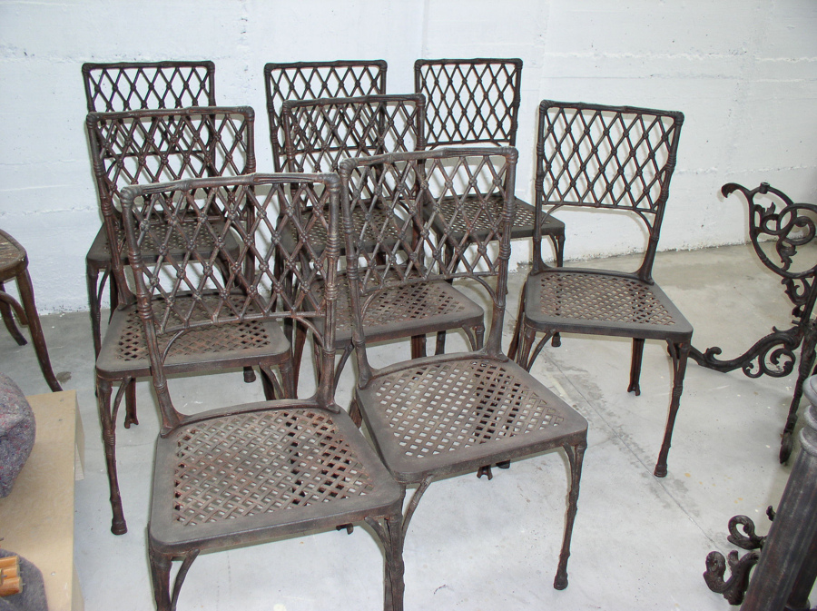 Sillas Pintadas, imitación hierro oxidado
