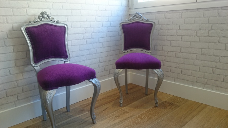 Sillas restauradas y tapiizadas