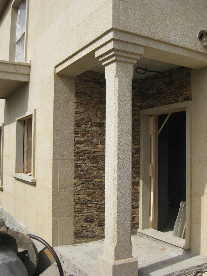 Sillería de 10 cm y pilar