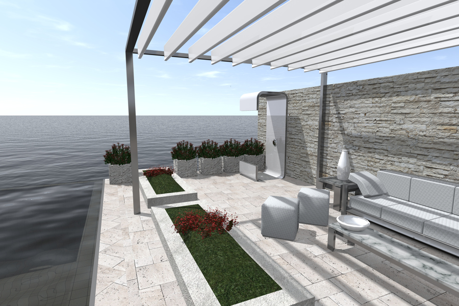 Simulación en terraza