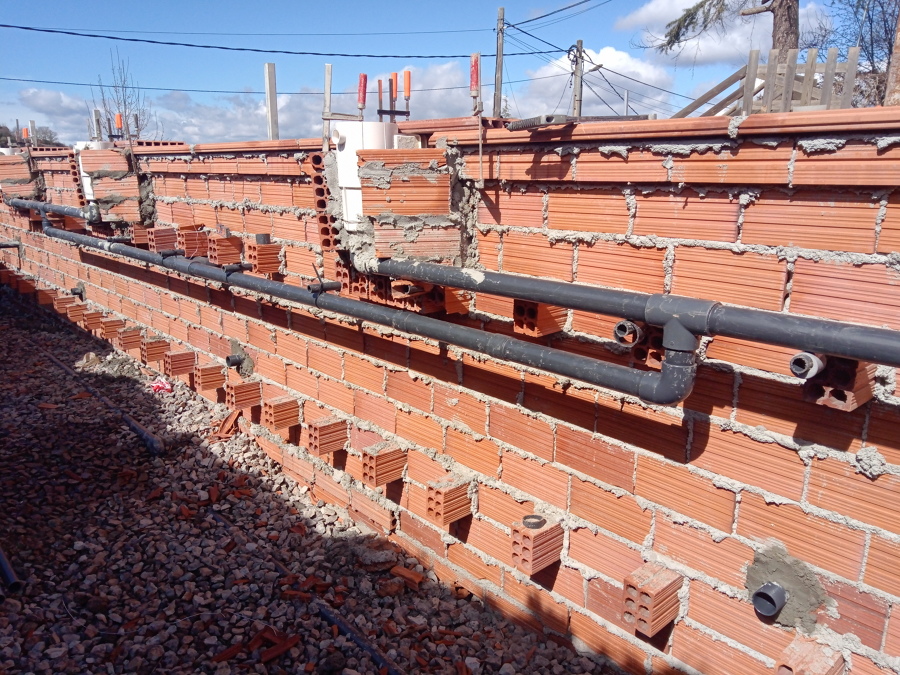 Sistema de tuberías de los skimmers.