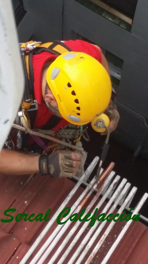 Soldadura de tubería de gas natural.