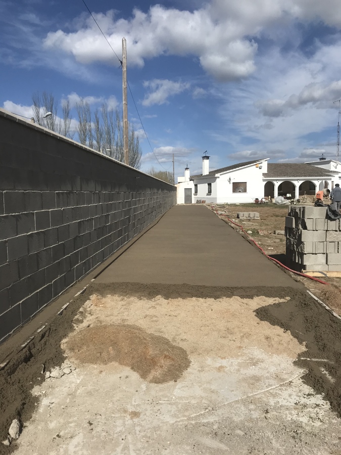 Soleras para posterior ensolado.