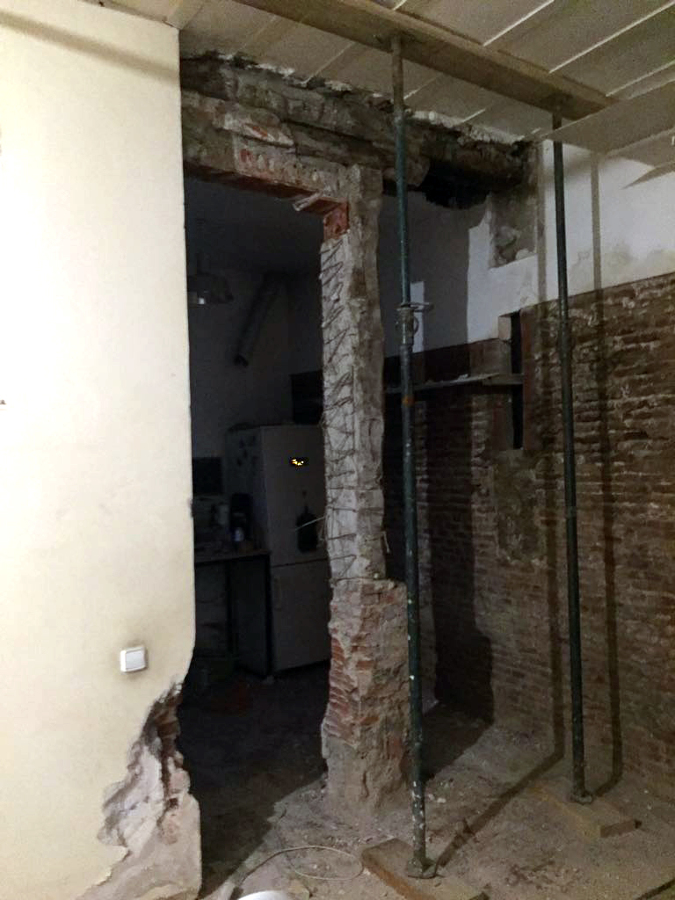 Soportes con falta de sección y fuera de ejes