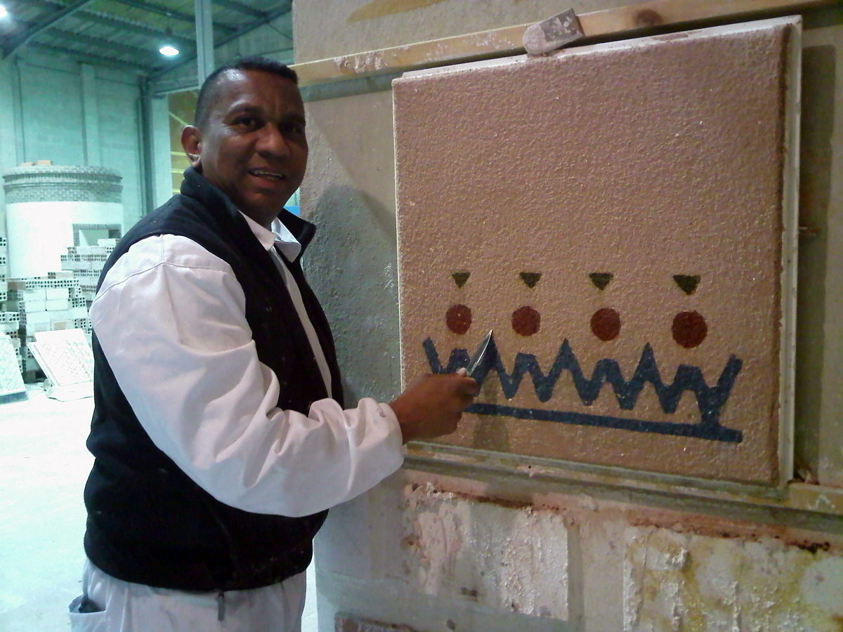 Fresco con colores de pigmentos naturales para exterior