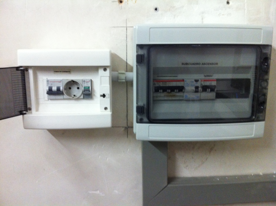 Subcuadros de protecciones de ascensor