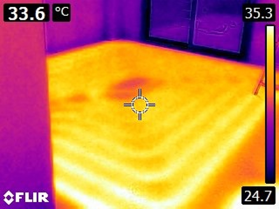 Suelo radiante con cámara termográfica