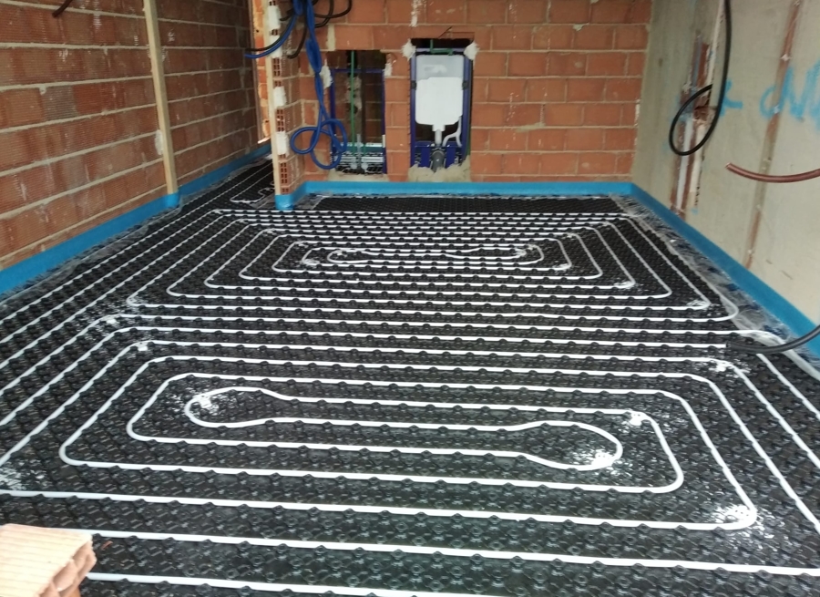 Suelo radiante cuarto del baño