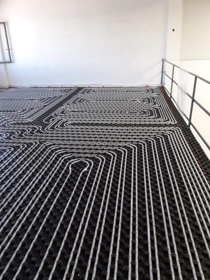 Suelo radiante para oficina