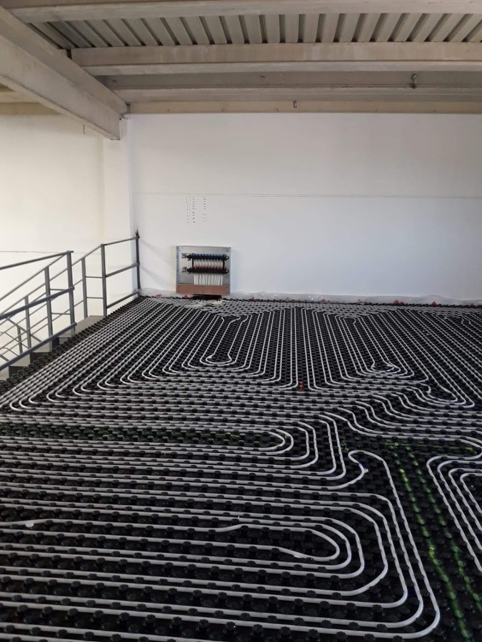 Suelo radiante para oficina