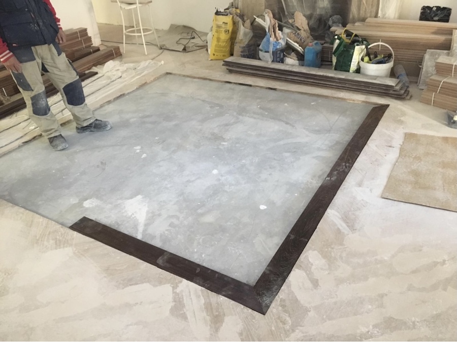 Superficie a rellenar con dibujo de madera